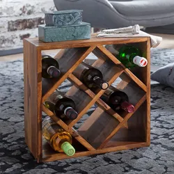 Wohnling Weinregal KANOI Massiv Sheesham