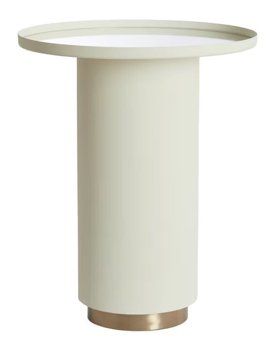 Light & Living Ronde Bijzettafel Fatima Crème Ø46 cm