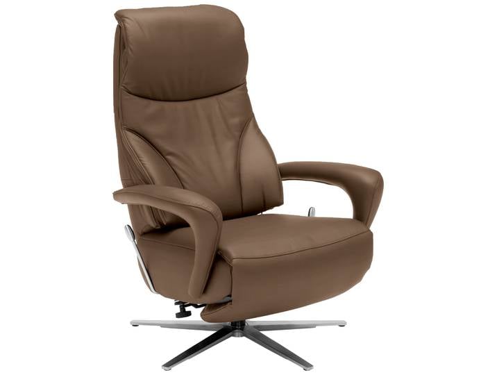 Dieter Knoll Relaxsessel LENNO, braungrau, Leder
