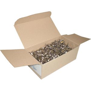 Wedo Musterbeutelklammern 1123000, Ø 7mm, Rundkopf, silber, Länge 18mm, 1000 Stück