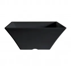 Schwarze, quadratische Schale, 31,5 x 31,5 x 12,5 cm (H), ausgestellt, aus Melamin