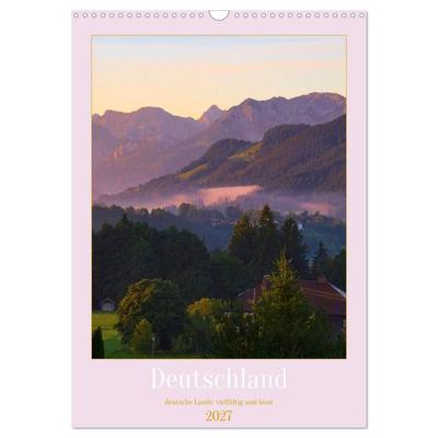 Deutschland. Deutsche Lande, vielfältig und bunt (Wandkalender 2027 DIN A3 hoch), CALVENDO Monatskalender