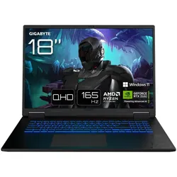 Gigabyte GAMING A18 3VHK3DEC64SH (18", 4000 GB, 128 GB, DE), Notebook, Schwarz