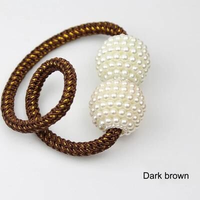 Uplift Essentials Pearl Magnetic Curtain Tieback dark Brown