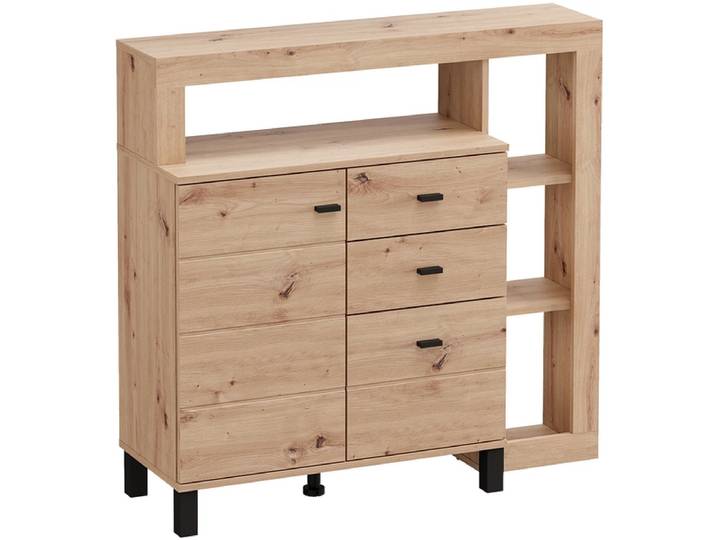 Kommode SARK 1 Tür 3 Schubladen 35x106x100.5cm artisan eiche melamin