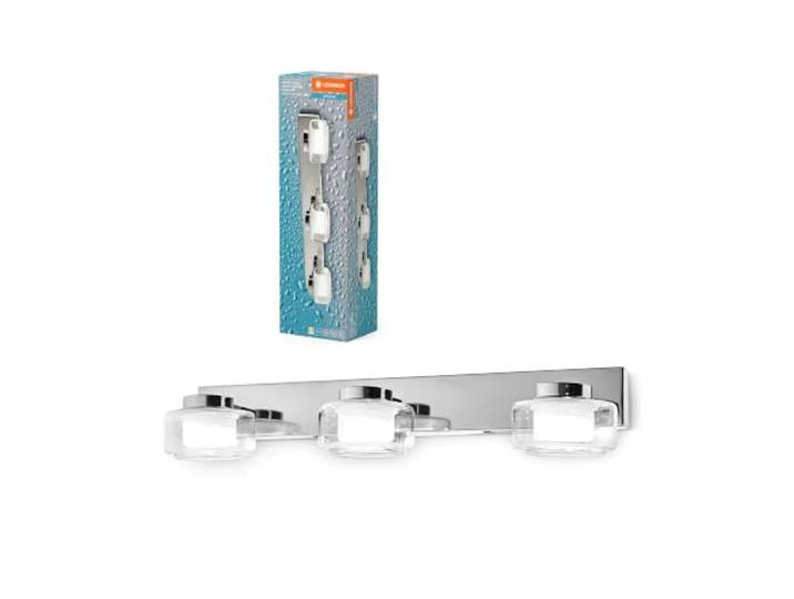 LEDVANCE ORBIS Flame Wand- und Deckenleuchte mit LED, Chrom, 16.5W, 1050lm, 3000/4000K, Farbtemperatur über Wandschalter einstellbar (kaltweiß/warmweiß), IP44 Schutz vor Fremdkörpern und Spritzwasser