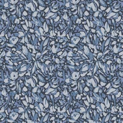 Tempaper Flamboyan by She She Peel and Stick Wallpaper Bloom Blue - 56 sq. ft.