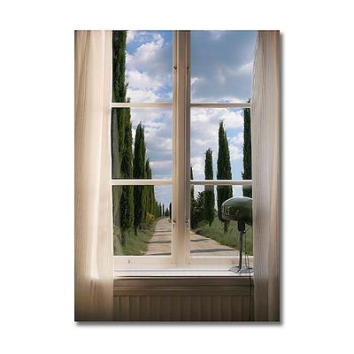 Landschaft Wandkunst Leinwand das Fenster moderne Kunst Landschaft Heimdekoration Dekor gerollte Leinwand ohne Rahmen ungerahmt