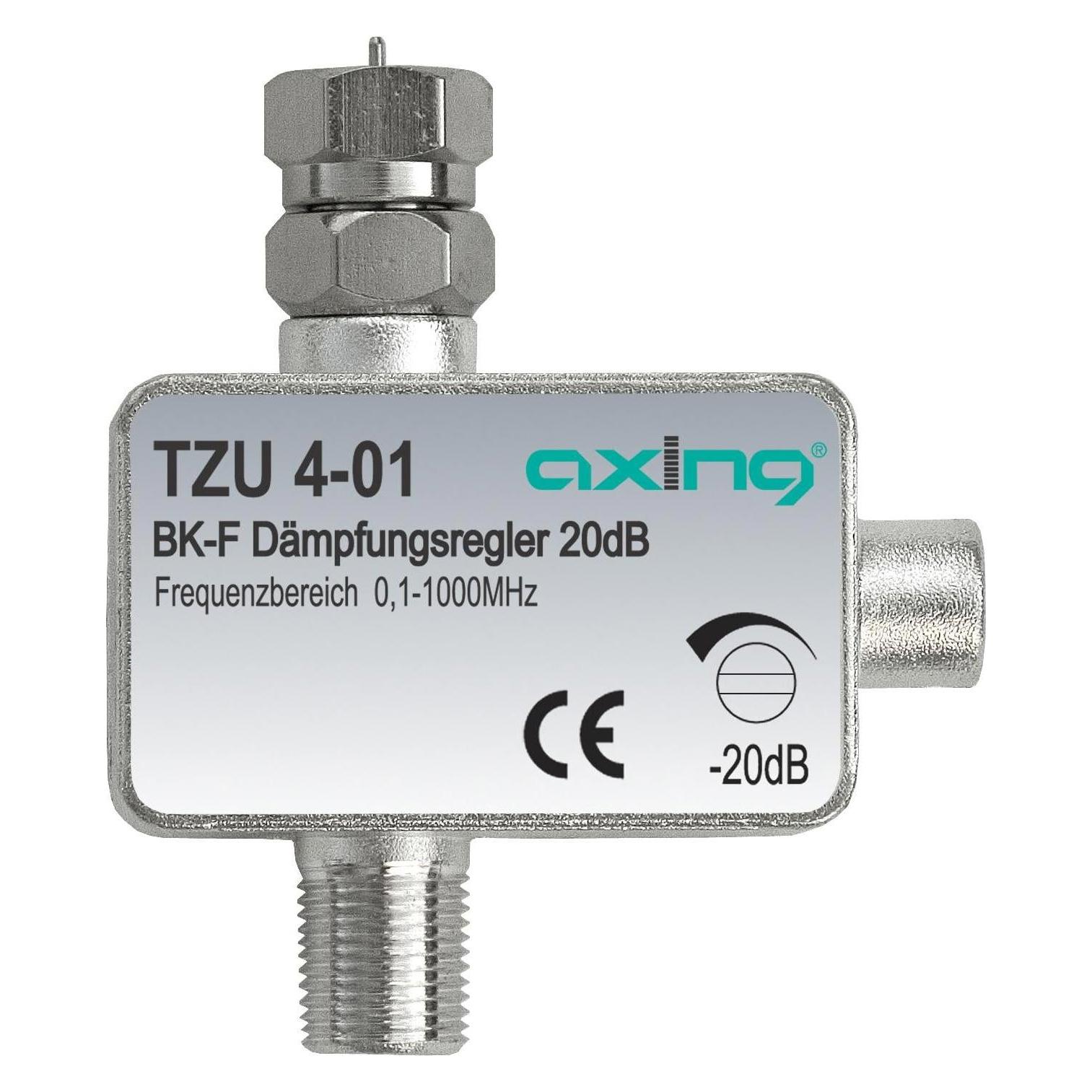 Axing CATV-Dämpfungsregler TZU 4-01 F, 0.5 - 20 dB (TZU00401)