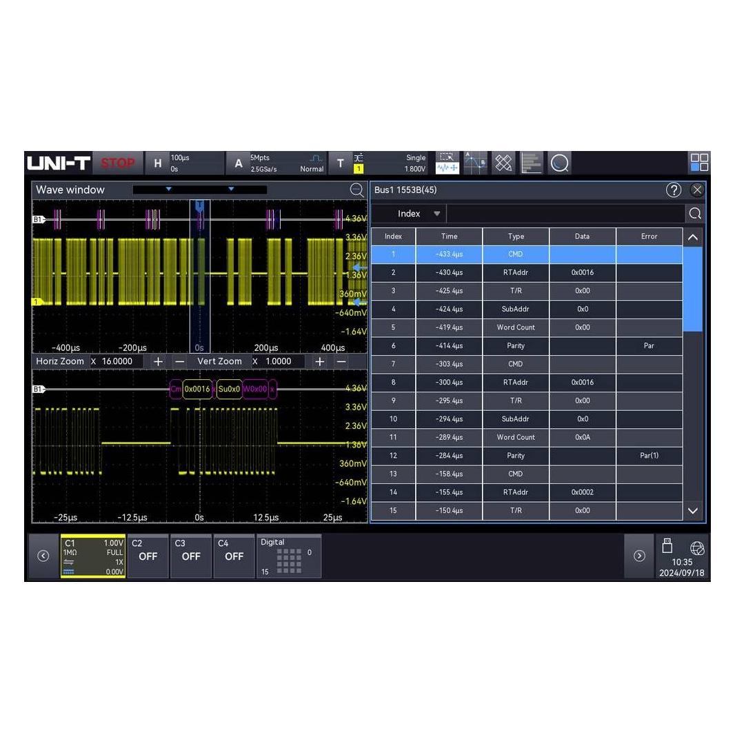 Uni-T MSO3000HD-MIL1553 Mess-Software Upgrade (191502800004)