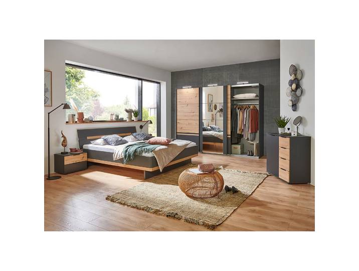 Commode Gibraltar I 81 x 90 x 41cm Marron/Imitation chêne Artisan/Anthracite