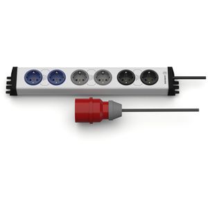Ehmann CEE-Stromverteiler mobil, für innen, 6x Schutzkontakt 230V