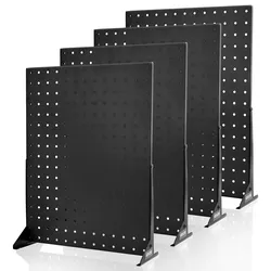 VEVOR Stecktafel Displayständer, 440x330x114 mm, Präsentationsständer, Zubehör-Regal-Organizer, Tafel aus kaltgewalztem Stahl für Lebensmittelgeschäfte, Juweliergeschäfte, Schwarz (4 Stk.)