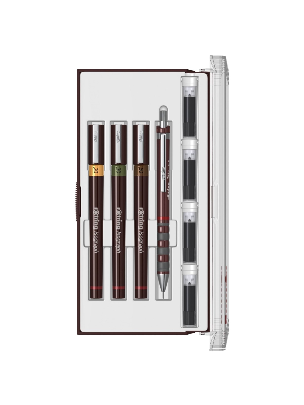 Rotring rOtring Isograph Fineliner Junior Set | 0,2 mm/ 0,3 mm/ 0,5 mm | 3 Stück
