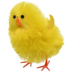 Decoris 1 Osterküken 11cm Chenille Osterdeko Frühlingsdeko Basteln Dekofigur Vogel Tiere
