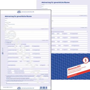 Zweckform Mietvertrag 2874, DIN A4, für gewerbliche Räume, 6-seitig