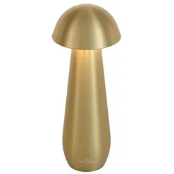 Villeroy & Boch Akku-Tischleuchte Modena Alu, Eisen, Stahl Metall Gold 21 cm