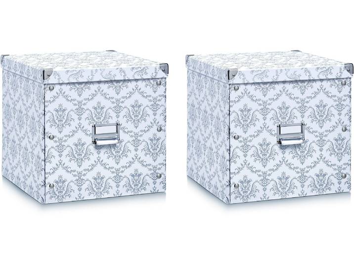 Aufbewahrungsbox ZELLER PRESENT, weiß, Pappe, Aufbewahrungsboxen, Aufbewahrungsbox, (2er Set)