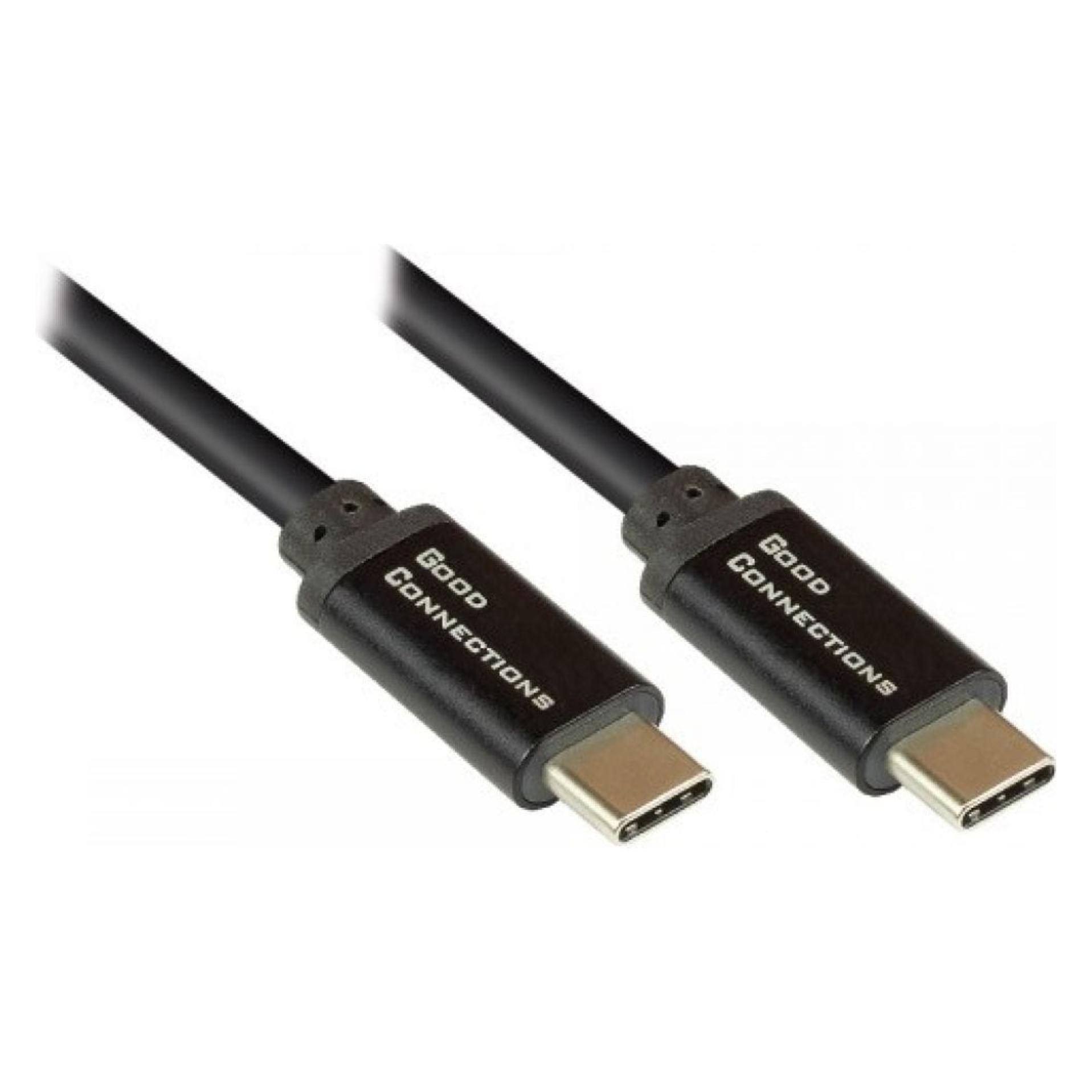Good Connections USB-C SmartFLEX Lade- und Datenkabel mit Power Delivery (PD3) 100W, USB 2.0, 5A E-Marker, schwarz (1.50 m, USB 2.0, 100 W) (2213-SF015S)