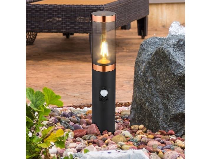 Borne lumineuse avec capteur 45cm Orange/Noir/Noir/Cuivre
