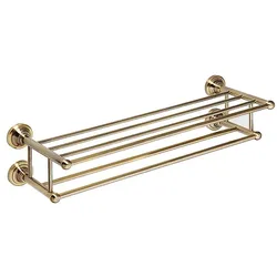 Brillantbad BETRO BRONZE Doppelhandtuchablage Messing Bronze 665x165x225 mm für Bad & Küche >> zum Bohren