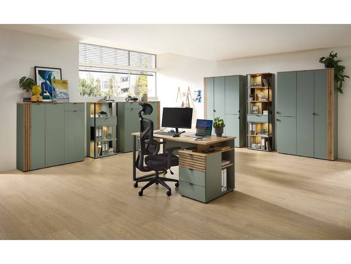 Bureau Besco 45 x 198 x 38cm Vert/Gris menthe