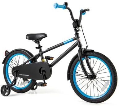 Costway Kids Bike with Adjustable Handlebar and Saddle Black-18 Inches