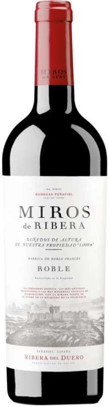 Vino Miros de Ribera Roble 2022 - Peñafiel   Roble español con 14% de graduación