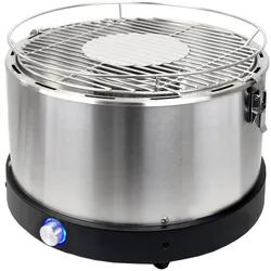 Syntrox Germany Holzkohlegrill Ciudad aus Edelstahl Raucharm