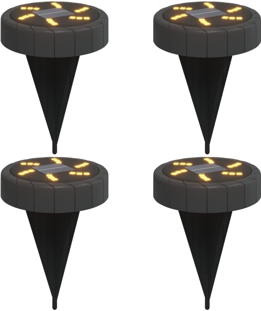 vidaXL Lampes solaires de sol et piquets de sol extérieur 4 pcs