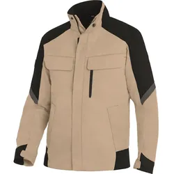Arbeitsjacke "FRANK" - XS - beige/schwarz