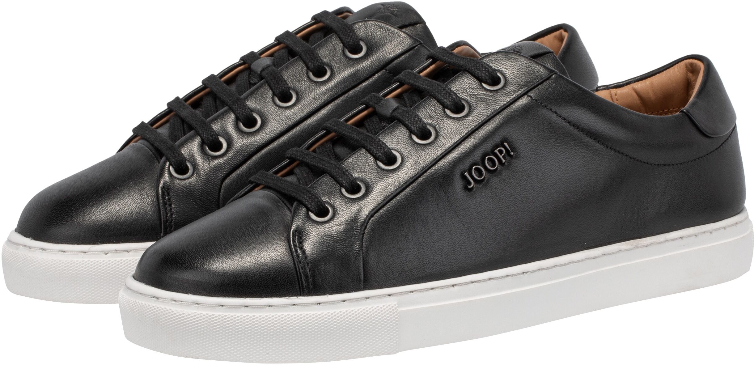 Joop! Sneaker JOOP "tinta coralie sneaker yd6", Herren, Gr. 43, Rindsleder, schwarz, Schuhe Sneaker