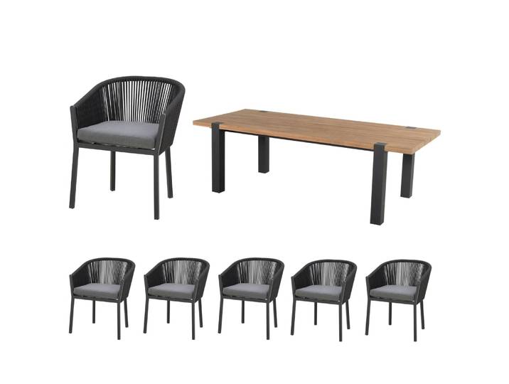 Hartman/CLEMENTO Esmee/Rhode Gartenmöbel-Set 7tlg