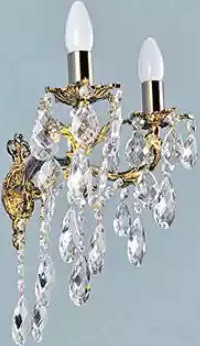 Zilveren wandlamp met kristal voor een luxe uitstraling