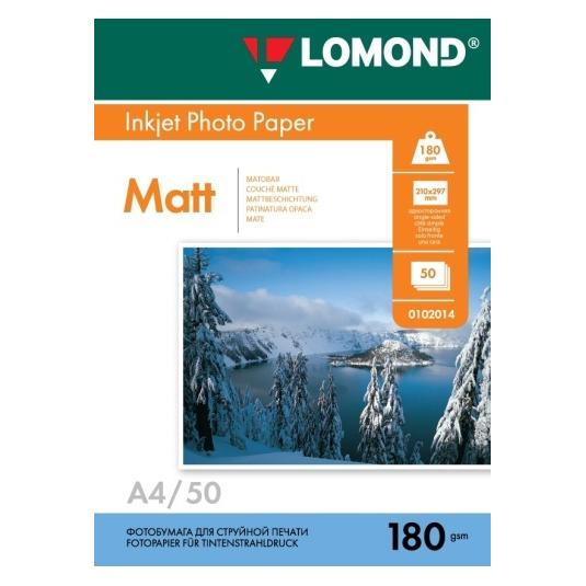 Lomond Photo Inkjet Paper Matte 180 g/m2 A4, 50 sheets (180 g/m², A4, 50 Stk.) (0102014)