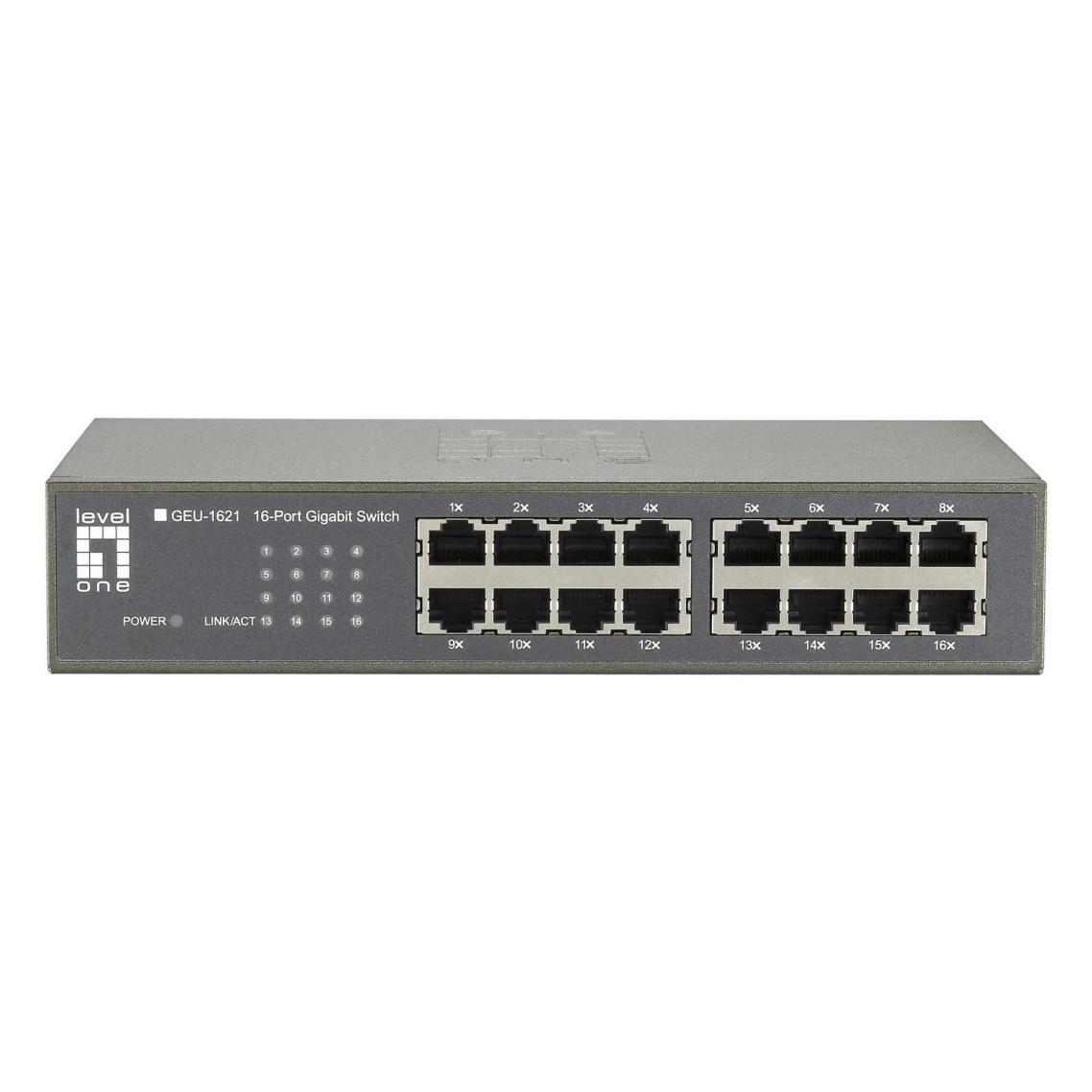 LevelOne GEU-1621: 16Port Switch 1Gbps (16 Ports) (524721)