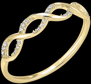 Edenly Ring Frische - Ariane - Gelbgold, 9 Karat, mit Diamanten