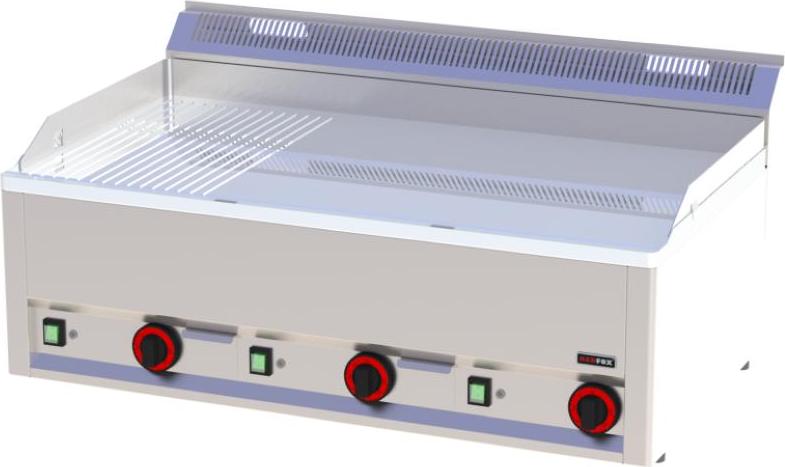 KBS Elektro-Grillplatte 3 Heizzonen Grillfläche glatt/gerillt 990x600x290 mm