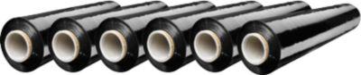 Stretchfolie, 500 mm x 300 m, schwarz, Stärke 20 my, 6 Rollen