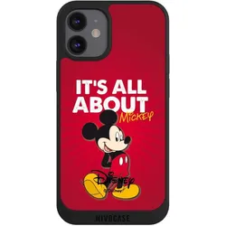 Nivocase Handyhülle für Apple iPhone 12 mini Hülle NIVOpure Case Schwarz Disney Maus Offizielles (Apple iPhone 12 mini), Smartphone Hülle, Schwarz