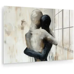 ACRYLGLASBILD Abstrakt - Liebe - Schwarz und weiß - Modern Wanddeko 60x40 cm