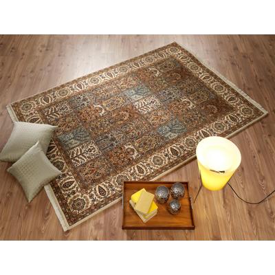 Wollteppich OCI DIE TEPPICHMARKE "Sarang Bakhtyari" Gr. 34, beige (creme), B:60cm H:8mm L:90cm, Wolle, Teppiche, Fransenteppich, reine Wolle, hochwertig handgeknüpft, mit Fransen, Wohnzimmer