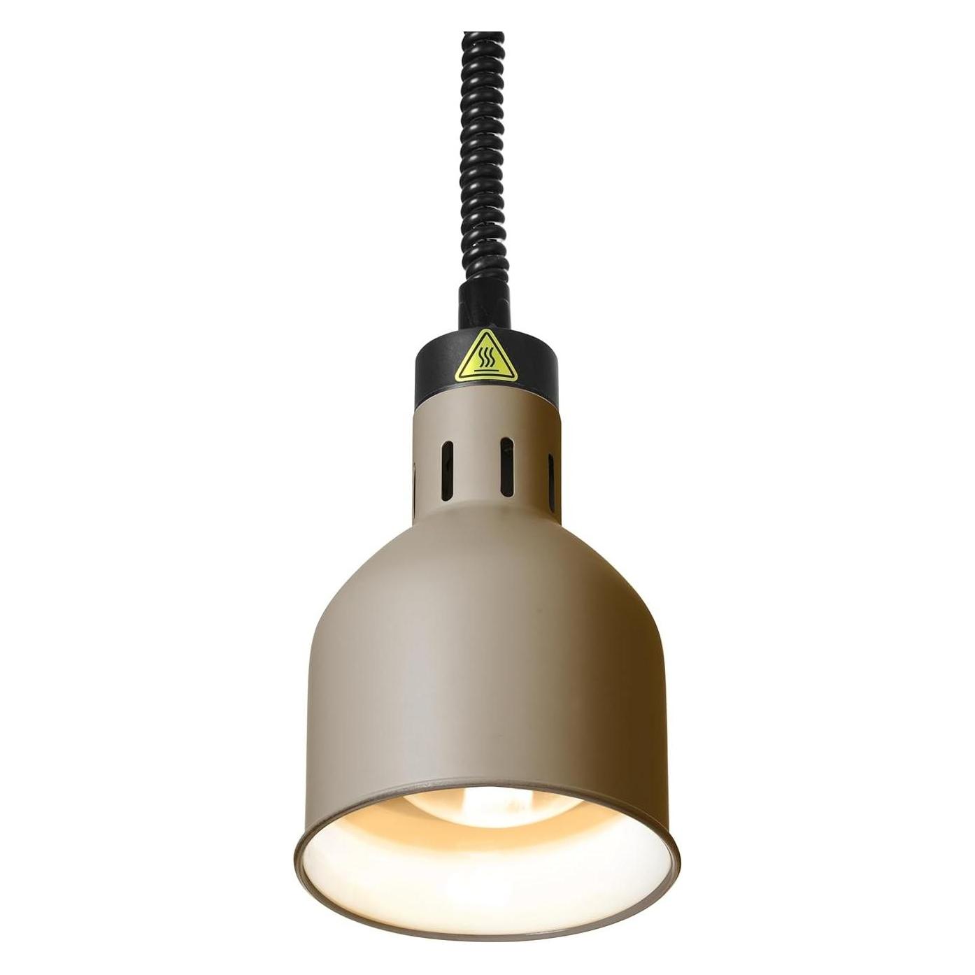 Hendi Höhenverstellbare Wärmelampe, zylinderförmig,, Beige, 230V/250W, ⌀175x(H)250mm (273784)