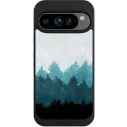 Nivocase Handyhülle für Google Pixel 9 Pro Hülle NIVOpure Case Schwarz Abstrakt Baum Wald (Google Pixel 9 Pro), Smartphone Hülle, Schwarz