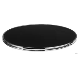 Bistromania Runde Tischplatte MARCEAU - Schwarz - Edelstahleinfassung D60 cm