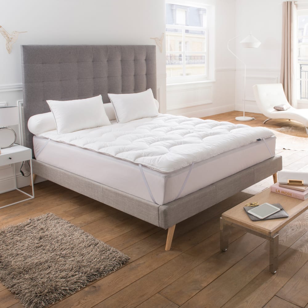 Drouault Surconfort de matelas 140x190 cm Blanc 190x0x140cm