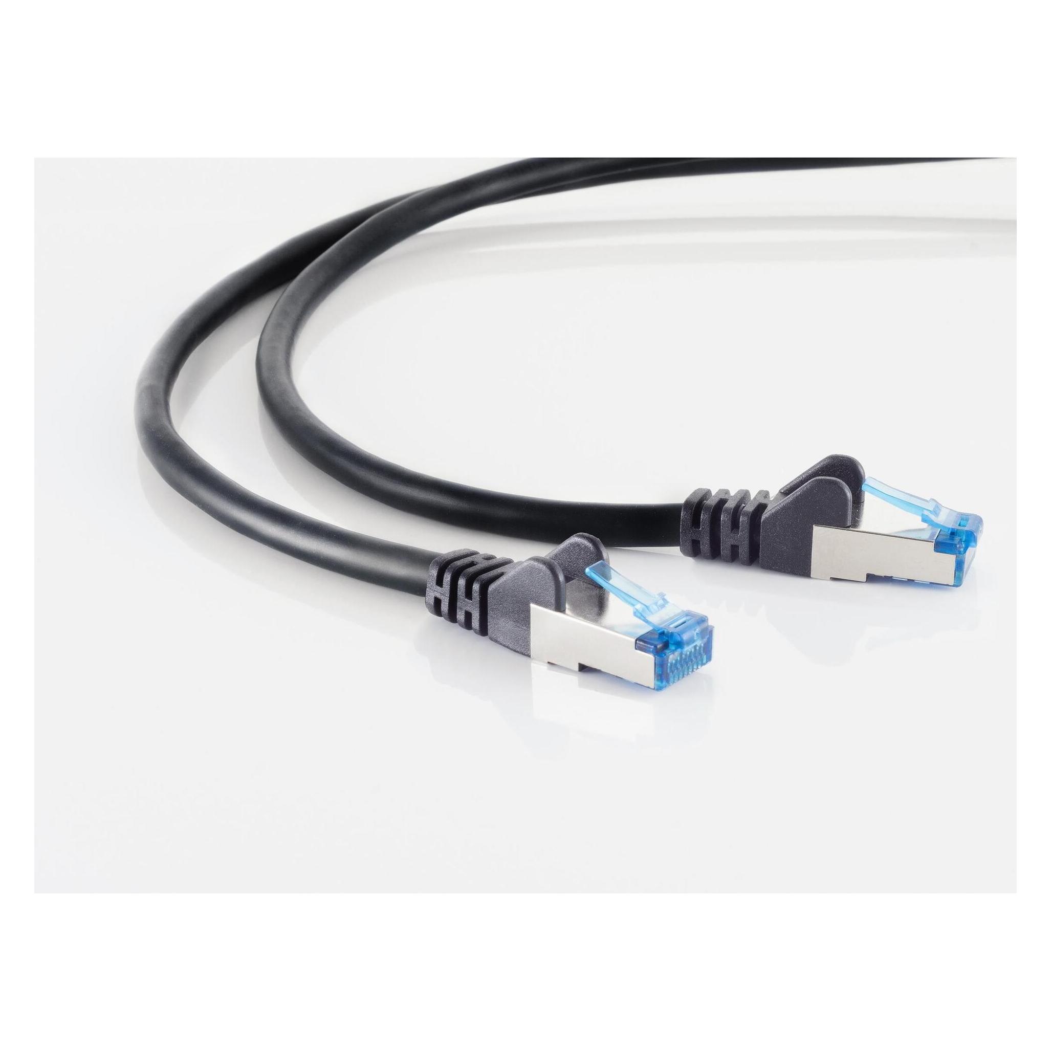 Shiverpeaks S/CONN maximum connectivity Netzwerkkabel-Patchkabel, cat 6A, S/FTP, PIMF, schwarz, 1,0m (1 m) (75711-S)