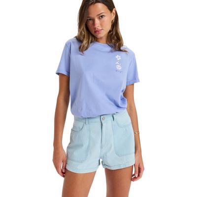 Shorts ROXY "Vibrant Community", Damen, Gr. S, light blau, Obermaterial: 100% Baumwolle., Hosen Shorts