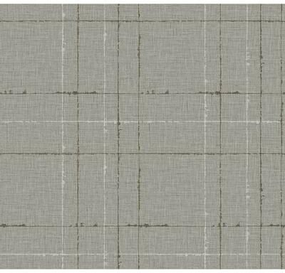 Seabrook Designs Gorton Plaid Embossed Vinyl Unpasted Wallpaper