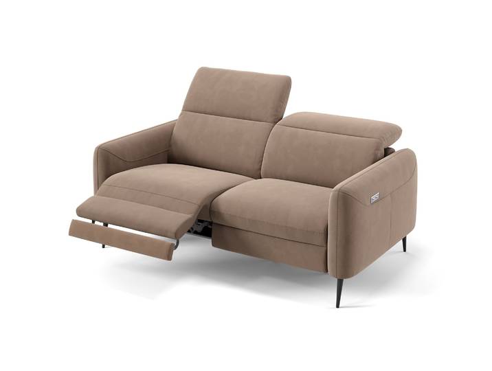 Stoff Sofa MESSINA 2-Sitzer Relaxgarnitur Moderne Design Couch
